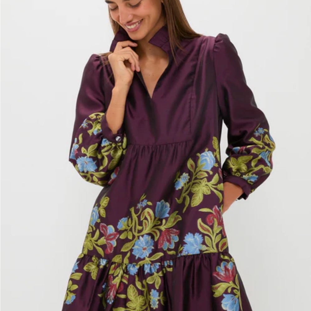 NWT Tuckernuck Winetasting Dianthus Jacquard Palmerston Dress